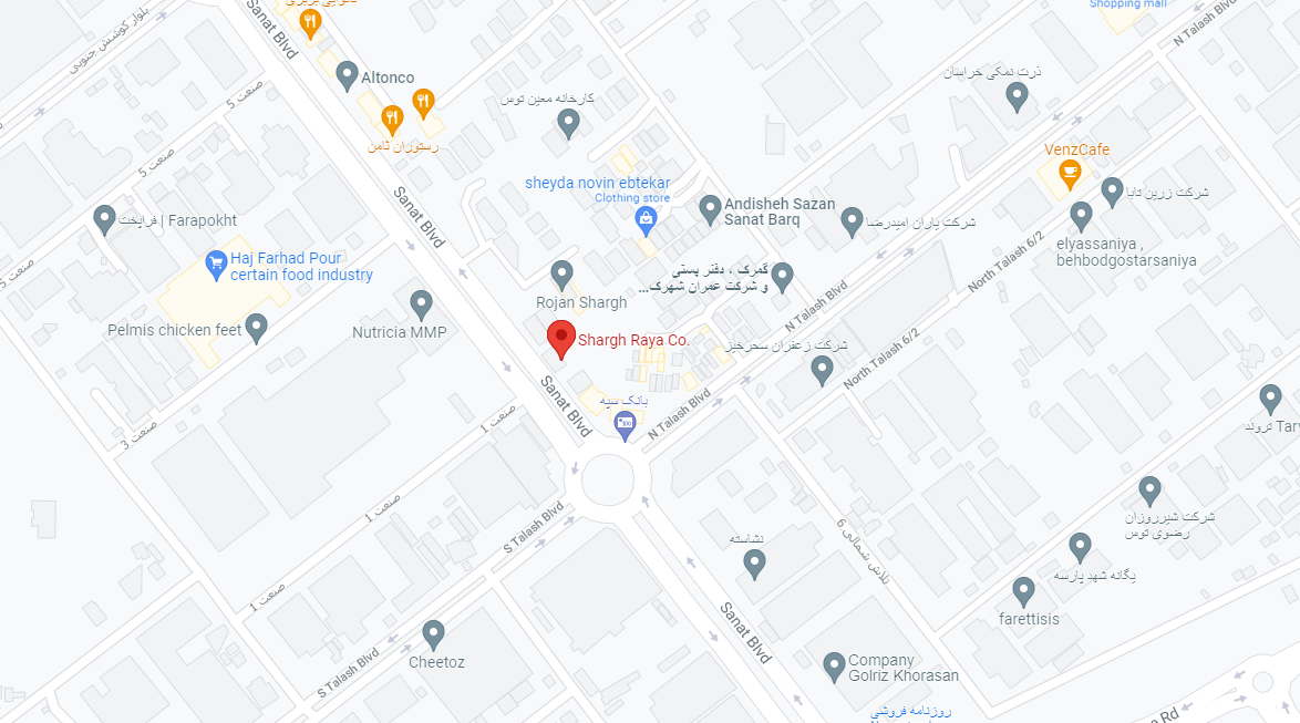 نقشه گوگل آدرس شرق رایا
